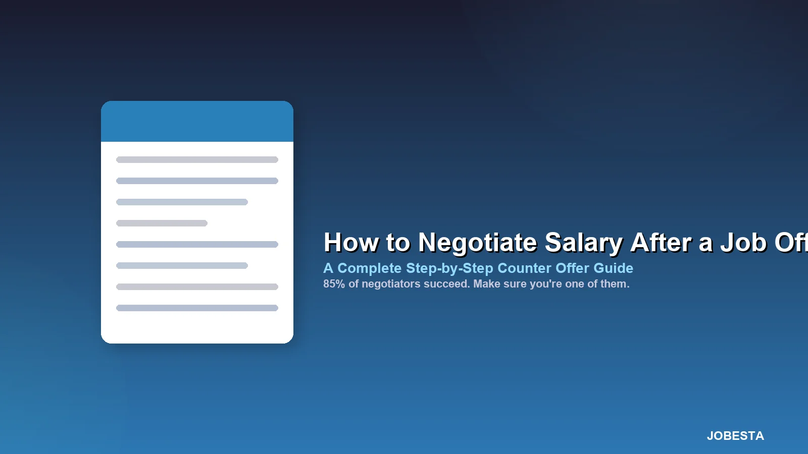 How to Negotiate Salary After a Job Offer